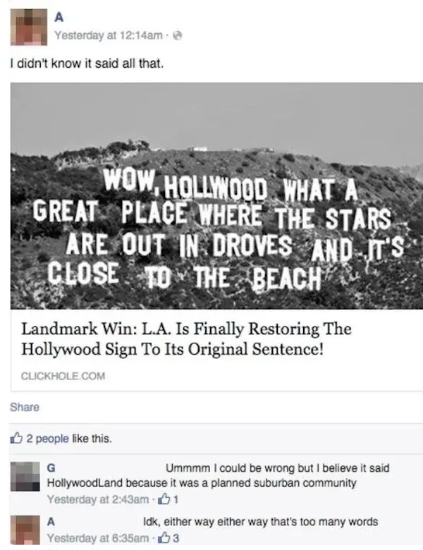 missed the joke  - hollywood sign - A Yesterday at am. I didn't know it said all that. Wow, Hollywood What A Great Place Where The Stars Are Out In Droves And It'S Close To The Beach Landmark Win L.A. Is Finally Restoring The Hollywood Sign To Its Origina