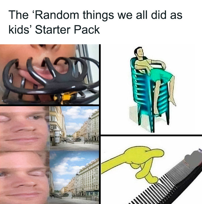 starter pack memes  - nostalgia childhood memories - The 'Random things we all did as kids' Starter Pack
