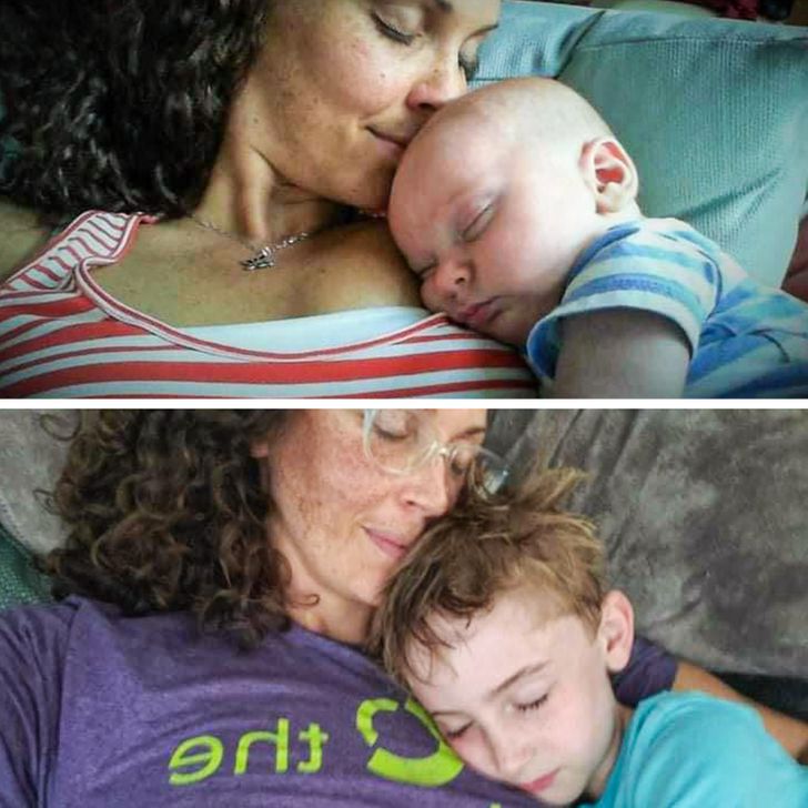 “My sister and my son, taken 7 years apart to the day!!”