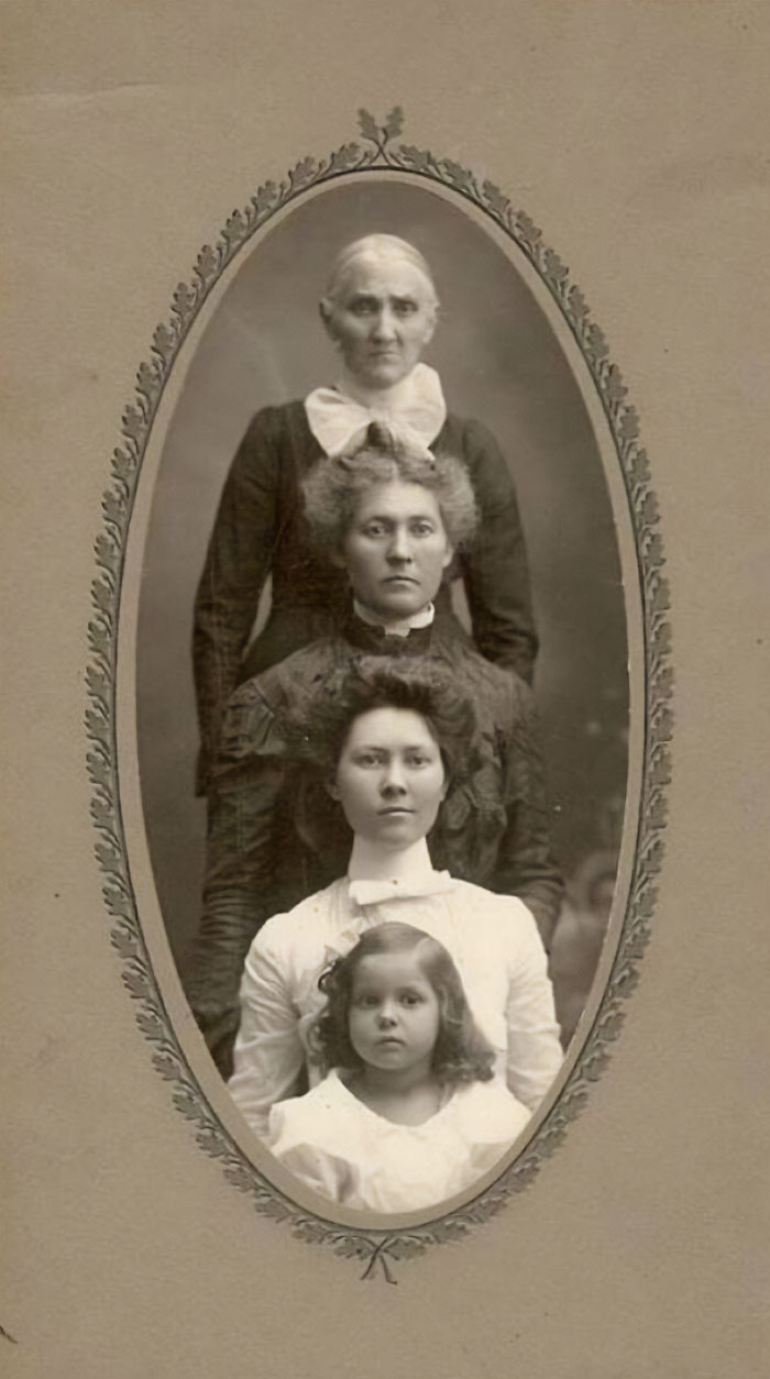 Historical Photos  - Four Generations, Circa 1905, Location Unknown