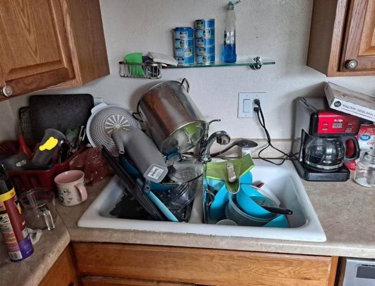 “Yesterday I went to cook dinner and I found a sink full of dishes, and counters covered in trash.”