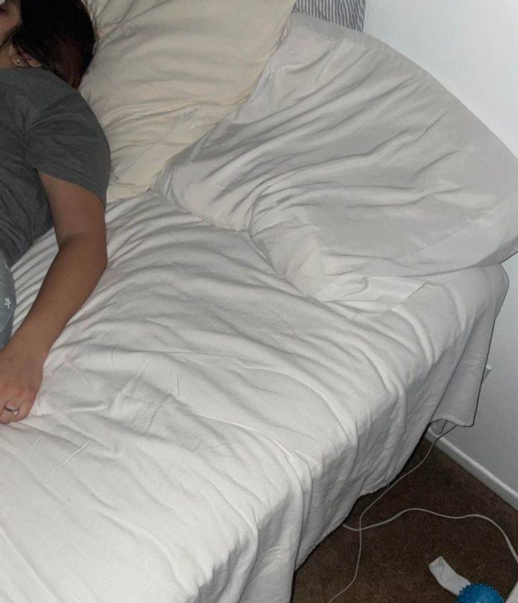 "The space my wife gives me to sleep on our queen size bed."