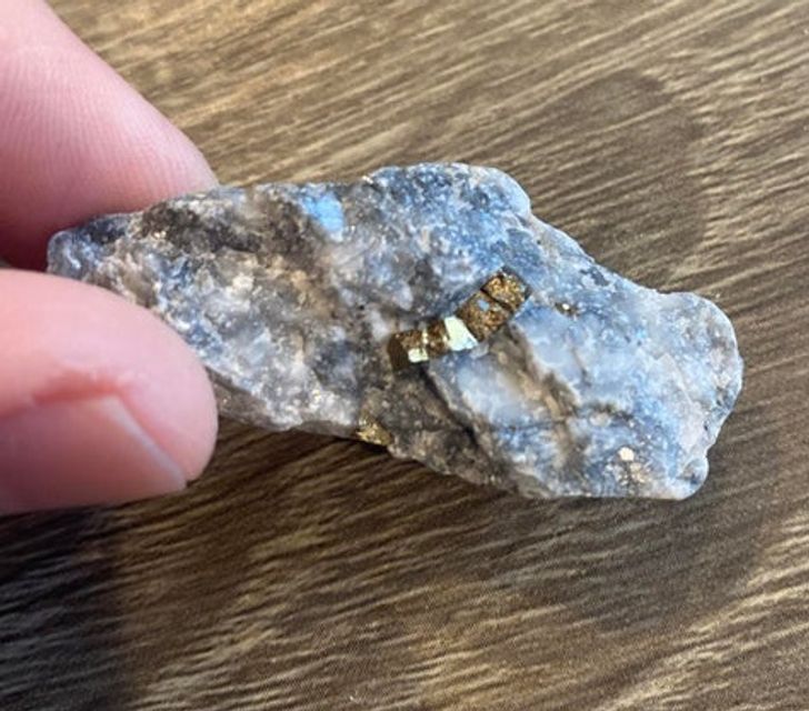 “I found a rock with gold in it.”