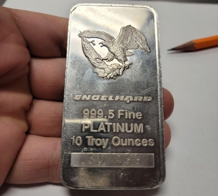 “I got to hold about $10,000 worth of platinum today. It’s heavier than it looks.”