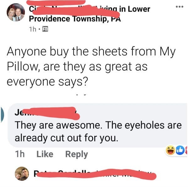 savage comments - internet explorer 9 - ... Ci vina in Lower Providence Township, Pa 1h. Anyone buy the sheets from My Pillow, are they as great as everyone says? Je. They are awesome. The eyeholes are already cut out for you. 1h F