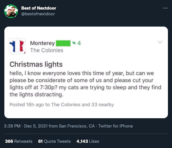 20 WTF Posts From The Nextdoor App