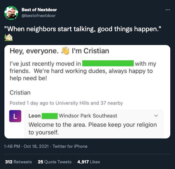 20 WTF Posts From The Nextdoor App