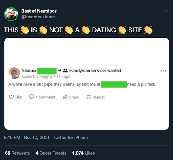 20 WTF Posts From The Nextdoor App