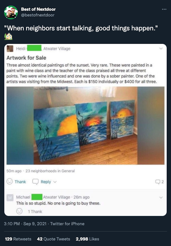 20 WTF Posts From The Nextdoor App