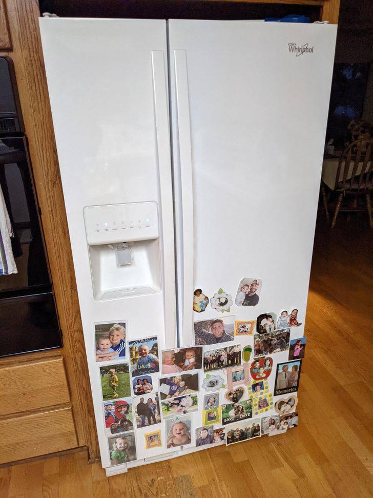 “My 5-year-old niece decided to rearrange the items on the family fridge.”