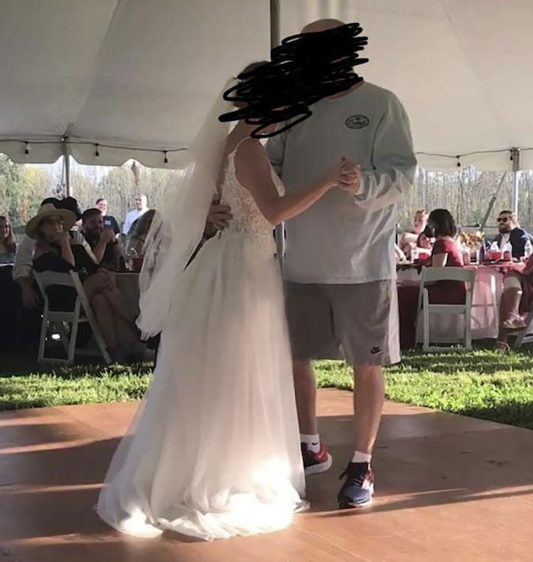 trashy wedding - gown