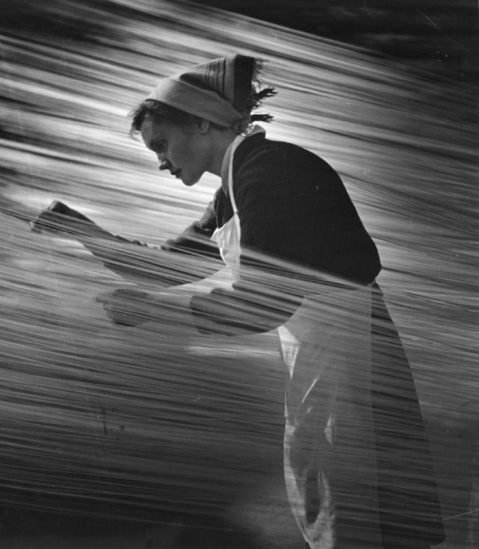 Textile worker, taken by Nikolay Matorin, USSR, c. 1960