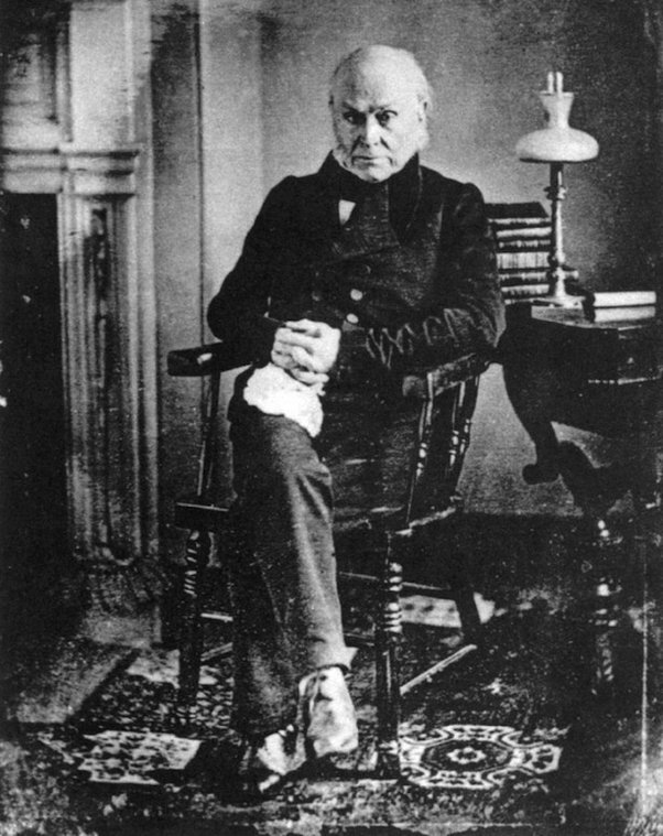 A photo of John Quincy Adam, the first ever president to be photograpphed, over 14 years after he left his office in August 1st 1843