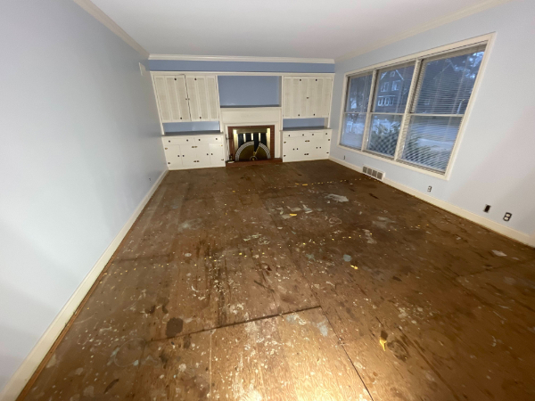 “Just bought my first house. Was told there was hardwood under all the carpet. Tested a discreet corner in the closet, which did in fact have hardwood beneath. But not the living room. Looks like I’ll be spending too much money on new flooring now.”