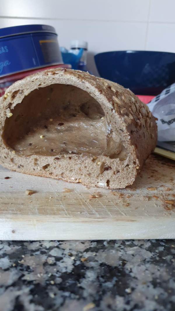 “This loaf of bread my girlfriend bought was hollow.”