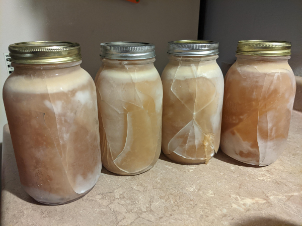 “Overfilled my jars to freeze the bone broth I spent 48 hours simmering.”