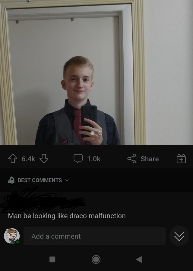 savage comments - screenshot - B go Best Man be looking draco malfunction Add a comment
