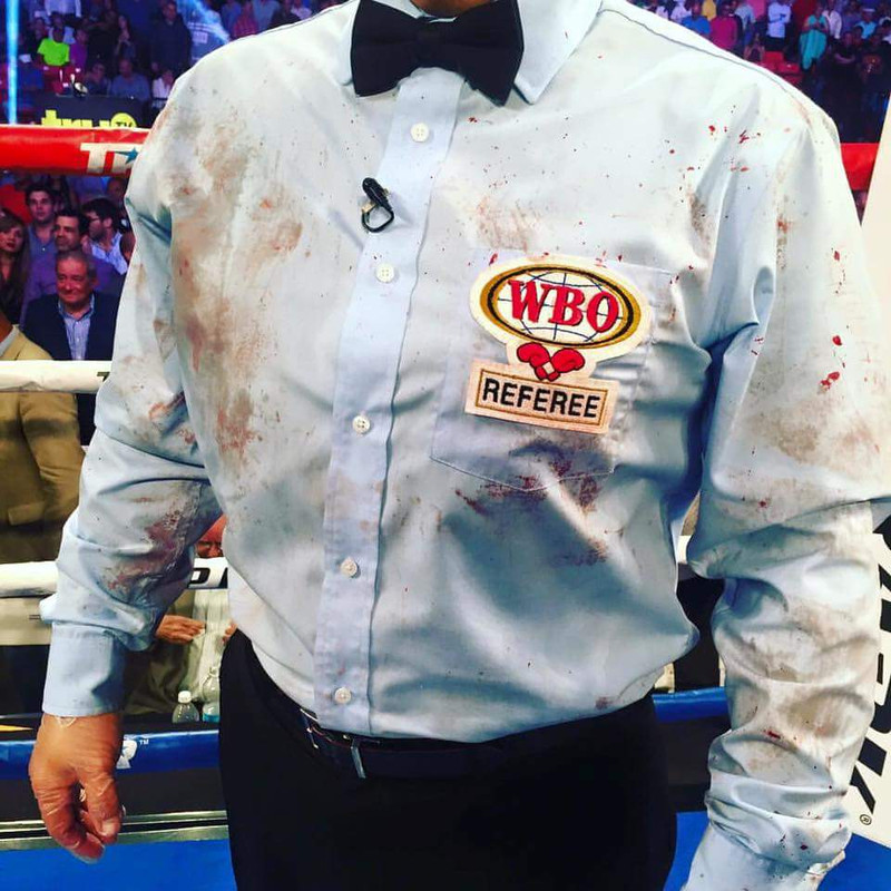 Referee shirt after a boxing match