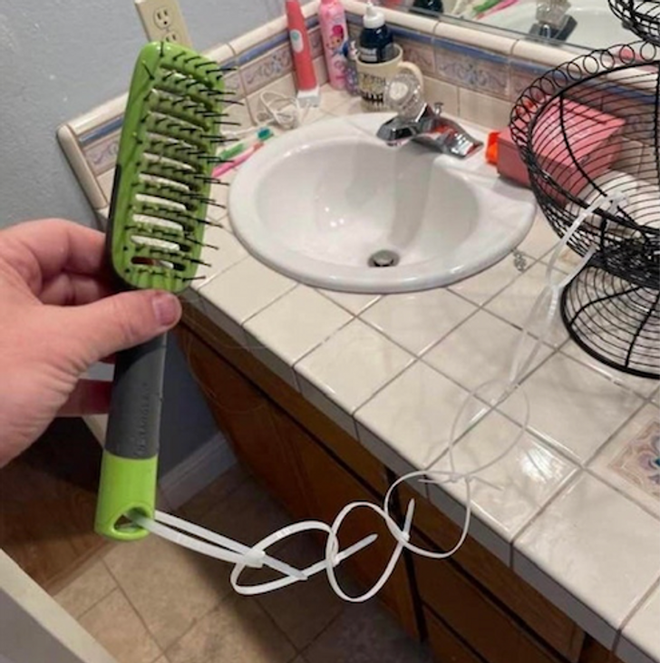 Don’t lose your hairbrush again.