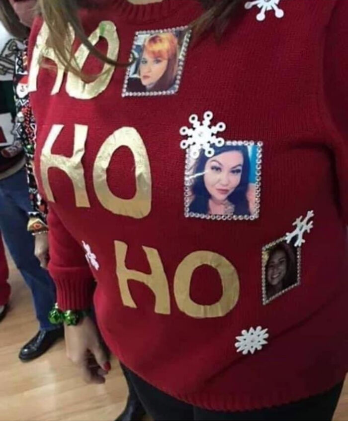 bad people - christmas - ugly christmas sweater ex girlfriend - Hote Hod Ro