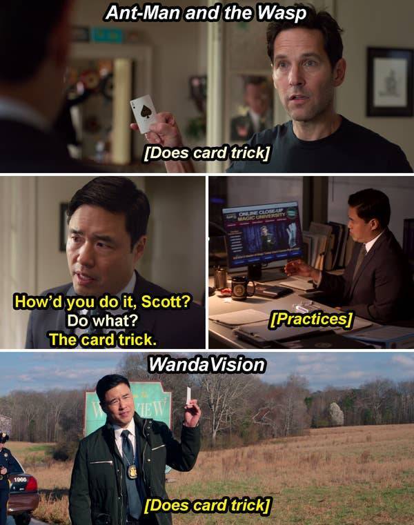 ant man quotes - AntMan and the Wasp Does card trick Onere Coeu Mengecurversity How'd you do it, Scott? Do what? Practices The card trick. . Wanda Vision 1000 Does card trick