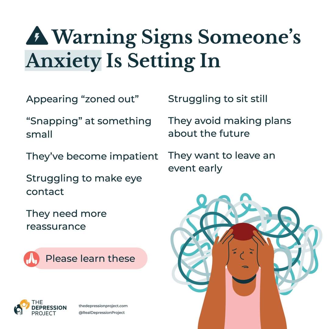 Anxiety warning signs