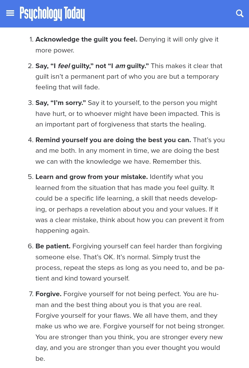 The 7 Steps To Forgiving Yourself