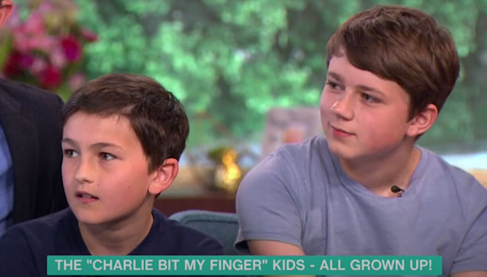 I know the 'Charlie bit my finger' guy. He's a bit annoying.
