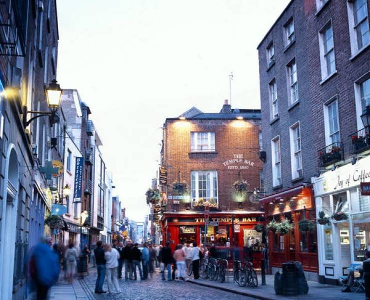 "Temple Bar in Dublin is huge with tourists, but it's massively overpriced. Thankfully there are countless other pubs in the city, many of them just steps from Temple Bar."