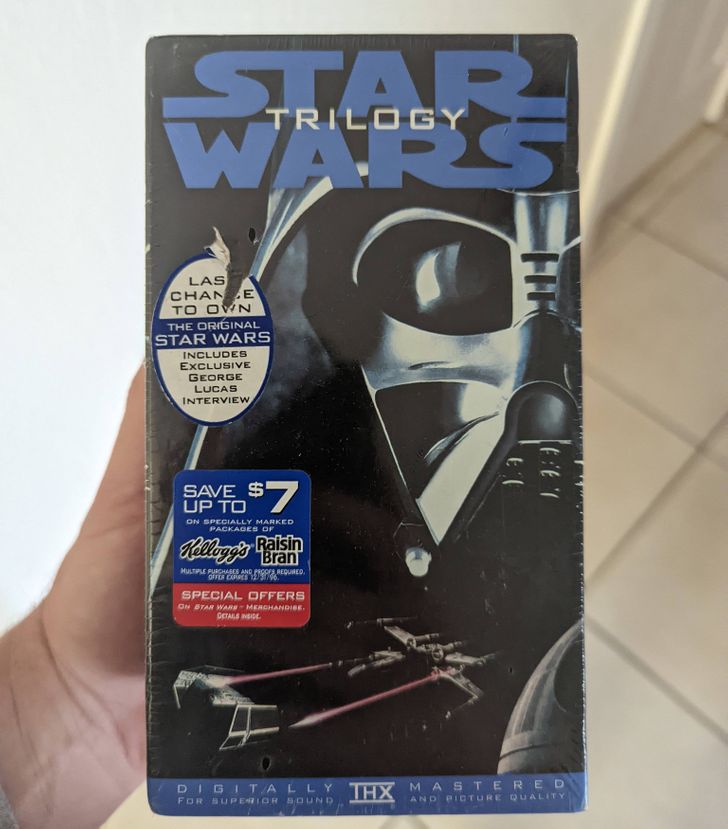 found treasures  - star wars vhs - Ta w Trilogy Wa Fir Las Chane To Own The Original Star Wars Includes Exclusive George Lucas Interview Save $' Up To $7 On Specially Marked Packages Of Kellogg's Raisin Bran Hultple Purchases And Required Furni Special Of
