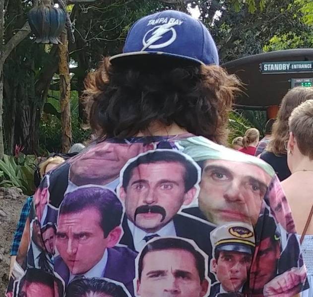 ’’I found this at Disneyland today — a Steve Carell shirt.’’