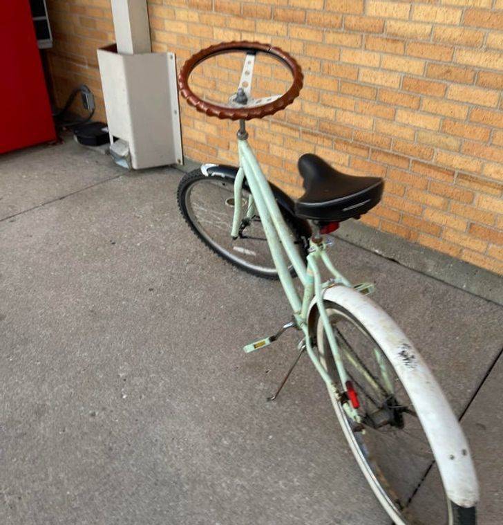 “This bike I saw outside a grocery store.”