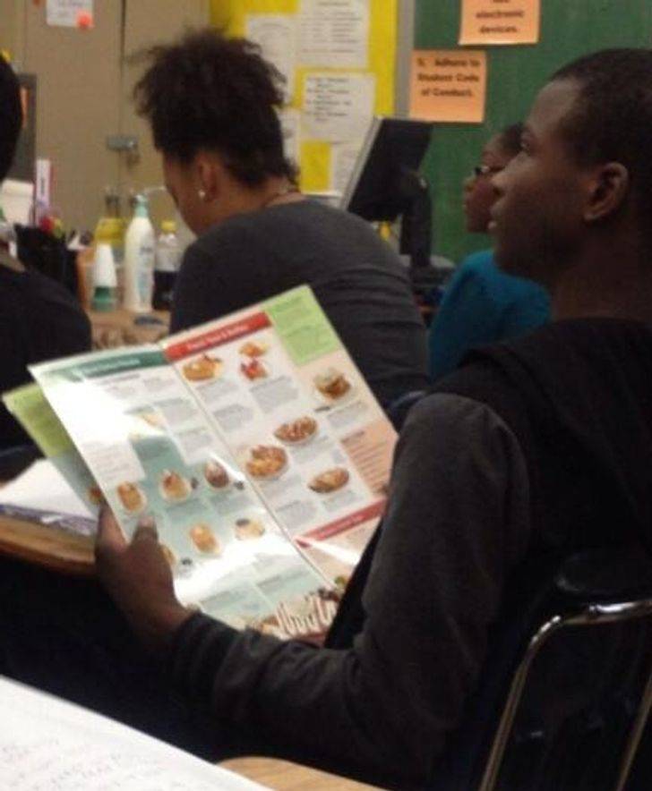 ’’So I was in class when I saw this guy reading an IHOP menu.’’