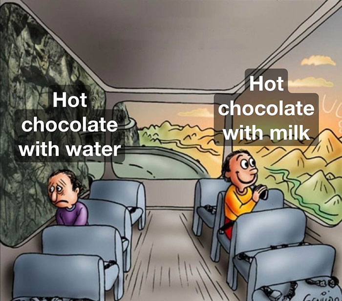 meme autobus - Hot chocolate with water Hot chocolate with milk Gaan
