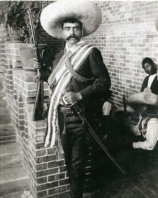 This is Emiliano Zapata, he was a leading figure during the Mexican Revolution (1910-1920), during which he formed and commanded the Liberation Army of the South, an important revolutionary brigade. One of his most famous quotes was “I would rather die standing than live on my knees”.