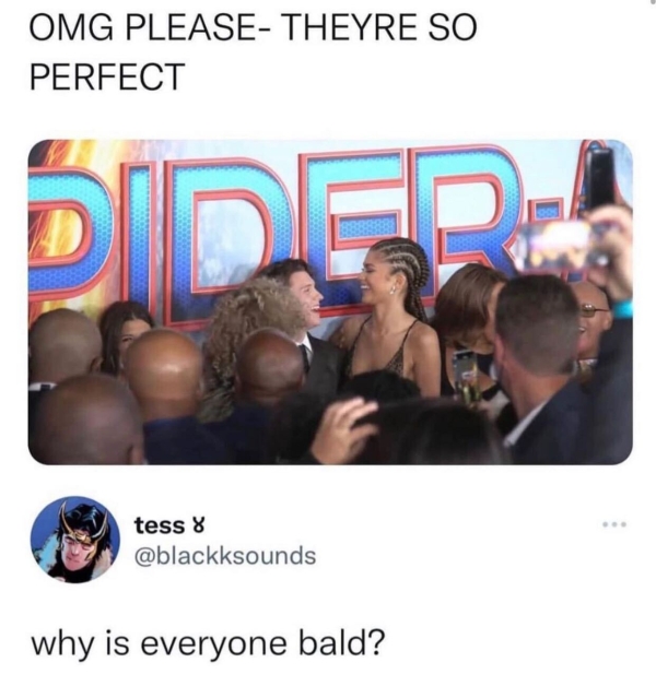 funny tweets  - Omg Please Theyre So Perfect Dided tess 8 why is everyone bald?