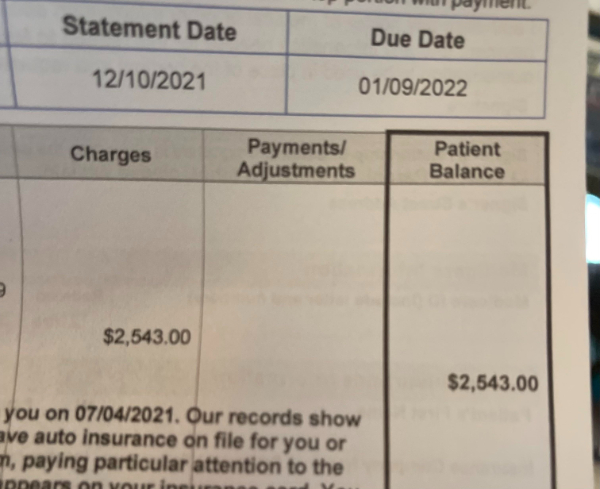 “Opened the mailbox expecting Christmas cards and instead got my ambulance bill from an auto accident in July. Merry Christmas!”