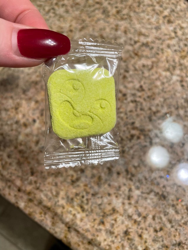 Stole some of my kid’s Christmas candy that turned out to be soap
