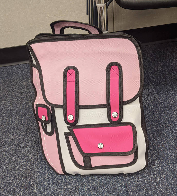 “One of my student’s backpacks”