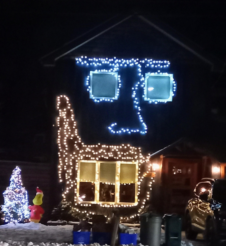 funny people with clever sense of humor -christmas lights