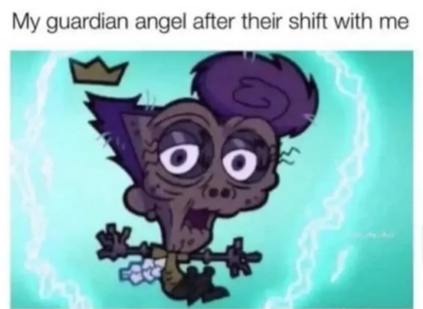 depressing memes - dank memes - fairly odd parents meme - My guardian angel after their shift with me