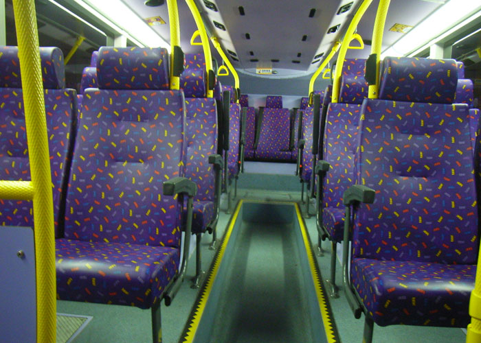 Bus seats are designed so that you cannot tell how dirty they really are.