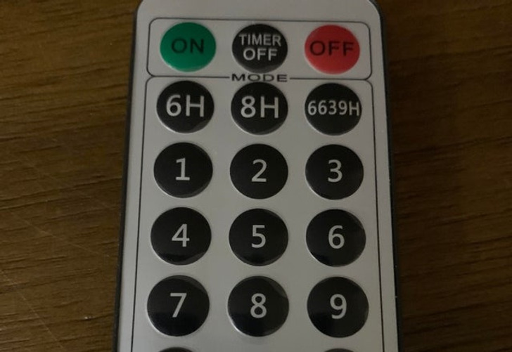 “The remote to our new Christmas lights has timer options for 6 hours, 8 hours, and... 6,639 hours?”