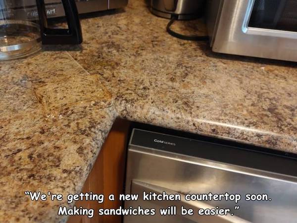 double take pics - Countertop - Golds "We're getting a new kitchen countertop soon. Making sandwiches will be easier."