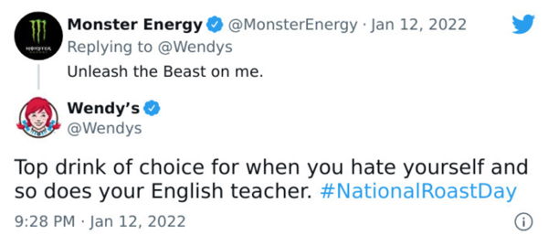 savage wendys roasts - cost of energy sources - Monster Energy . Unleash the Beast on me. Wendy's Top drink of choice for when you hate yourself and so does your English teacher.