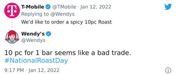 savage wendys roasts - diagram - TMobile T We'd to order a spicy 10pc Roast Wendy's 10 pc for 1 bar seems a bad trade.