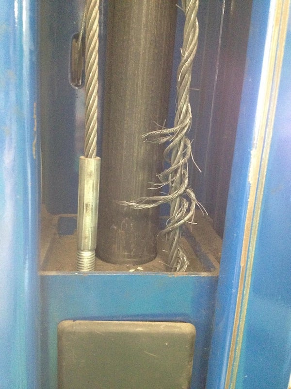 I used to work at an auto shop, this was one of the lifts for vehicles.