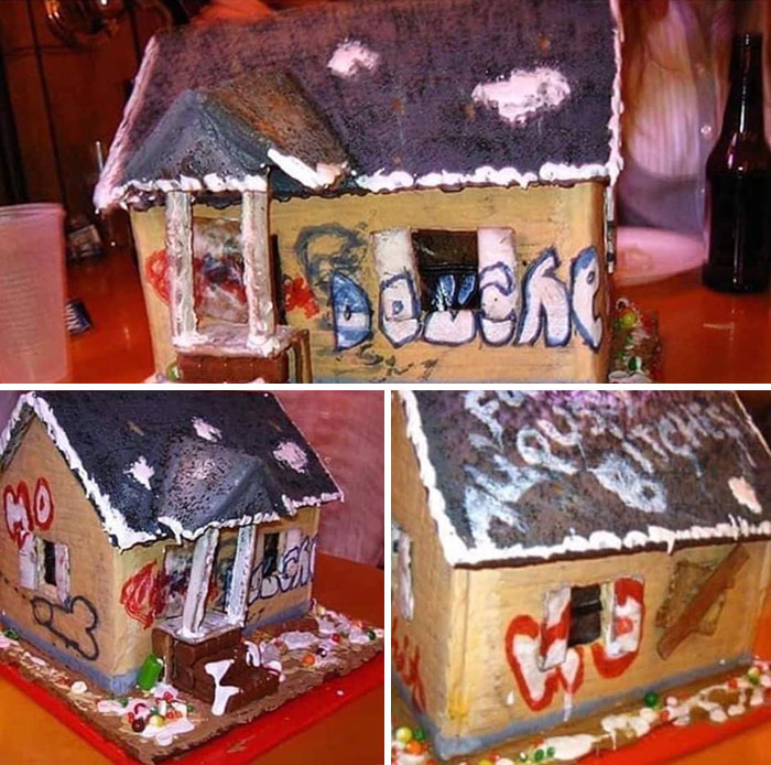 Thanks I hate it - gingerbread crack house