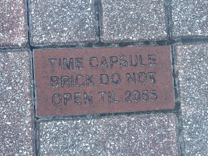 “This time capsule brick I found”