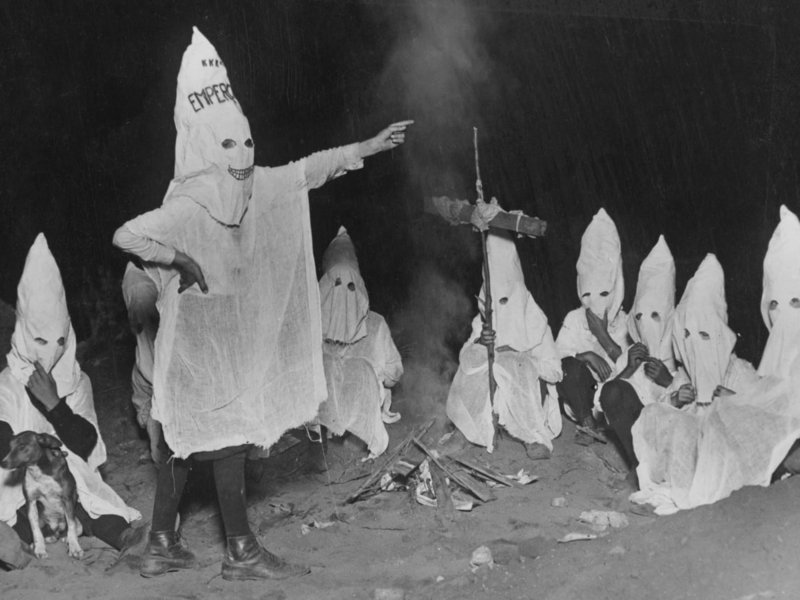 Members of the Klu Klux Kiddies. It was a youth group run by the KKK.